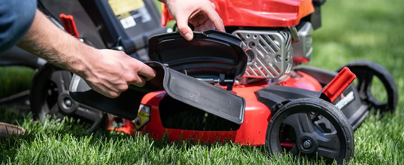 PowerSmart Lawn Mower Gas Powered, 18-Inch 144cc Engine 3-in-1 Walk-Behind Push Lawn Mower, Oil Included