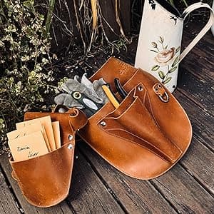 Leather Garden Tool Belt - Gardening gifts for women- Utility belt - Garden Tools Organizer Holster Pouch -Gift for Gardeners and Florists