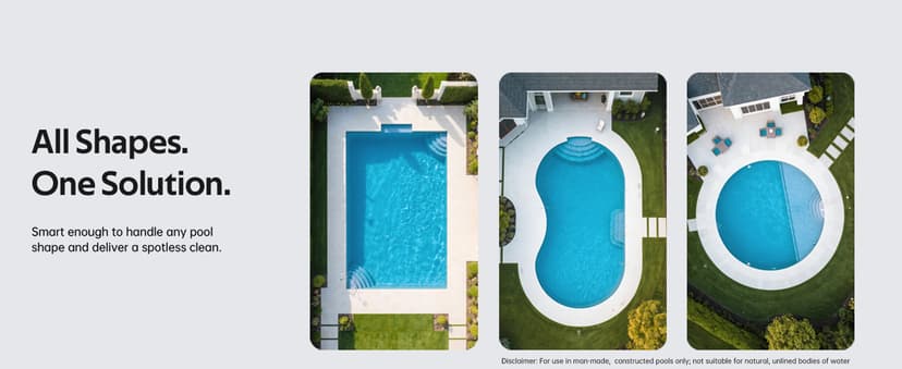 Pool Cleaner K60, 6H Runtime Cordless Robotic Pool Vacuum, Touch Screen, Smart Navigation, Cleans Floor, Walls, Waterline, Ideal for Above & In-Ground Pools, Self-Parking