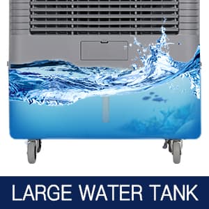 37" Evaporative Air Cooler 3000 CFM, 8 Gal Water Tank, 3 Speeds, Oscillating Cools up to 720 Sq. ft, Portable Industrial Swamp Water Cooler for Outdoor Commercial Factory - Gray