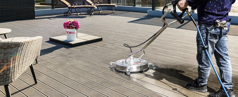 22" Pressure Washer Surface Cleaner with 4 Wheels & Dual Handles & 3 Nozzles, 4500PSI 6GPM Stainless Steel Pressure Washer Attachment for Concrete Driveway Sidewalk Deck Patio, Commercial Grade