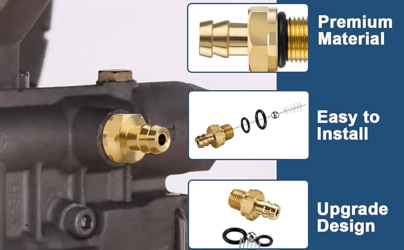 Jingzan 2 Set Pressure Washer Chemical Soap Injector Kit for Briggs and Stratton, Homelite, Ryobi and Husky Replaces 190593GS 190635GS and 203640GS (2 Set Injector Kit)