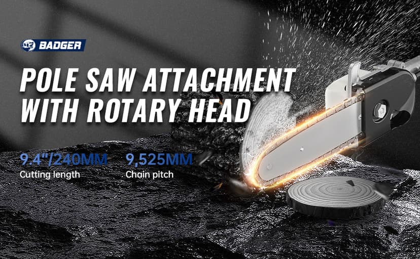 26cc Weed Wacker Gas Powered, String Trimmer/Edger, Pole Saw, Hedge Trimmer and Brush Cutter Blade, 4-in-1 Multi Yard Care Tools, Rubber Handle & Shoulder Strap Included