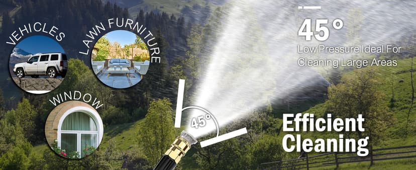 Pressure Washer, 5000PSI Max 3.6GPM Electric Power Washer with Foam Cannon 35FT Power Cord 4 Nozzles, Pressure Washer for Cars, Patios, Fences, Decks and Driveway