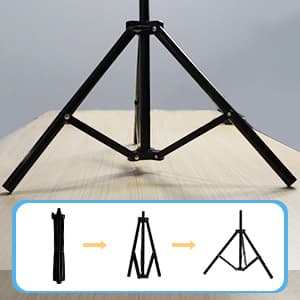 Projector Screen and Stand, Wootfairy 120 inch Foldable and Portable Projection Screen 16:9 4K HD Rear Front Wrinkle-Free Movie Screen with Carry Bag for Indoor Outdoor Home Theater Backyard Cinema