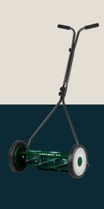 American Lawn Mower Company 1815-18 18-Inch 5-Blade Push Reel Lawn Mower, 18-Inch, 5-Blade, Black