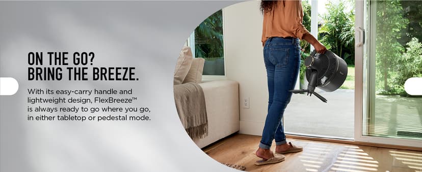 Shark FlexBreeze Fan - Indoor & outdoor oscillating fan, pedestal & tabletop, corded & cordless portable fan with outdoor InstaCool misting attachment - FA222