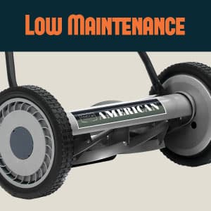 American Lawn Mower Company 1815-18 18-Inch 5-Blade Push Reel Lawn Mower, 18-Inch, 5-Blade, Black