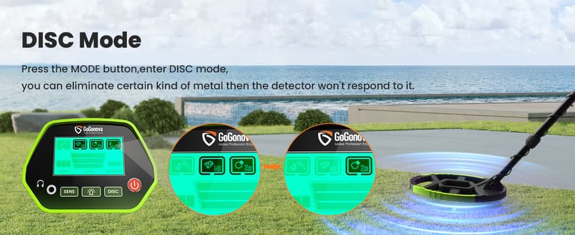 GoGonova Metal Detector for Adults & Kids, Kids Metal Detector, Waterproof Metal Detectors with High Accuracy Lightweight 8" Search Coil, All Metal & Disc Modes for Junior & Youth Gold Detector
