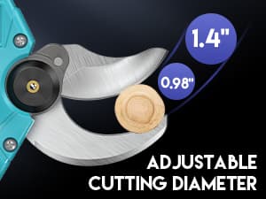 Upgraded Electric Pruning Shears, 1.4" Cutting Diameter Cordless Pruner with LCD Display, Brushless Motor, 2×2.0Ah Rechargeable Batteries & Extra Blade for Garden Trees and Branches