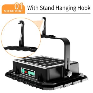 200W LED Solar Work Light Rechargeable, 16000LM Magnetic Worklight 3000K/4500K/6500K, 16000mAh Battery, IP66 Waterproof Portable Solar Outdoor Working Light for Emergency, Camping, 2 Pack