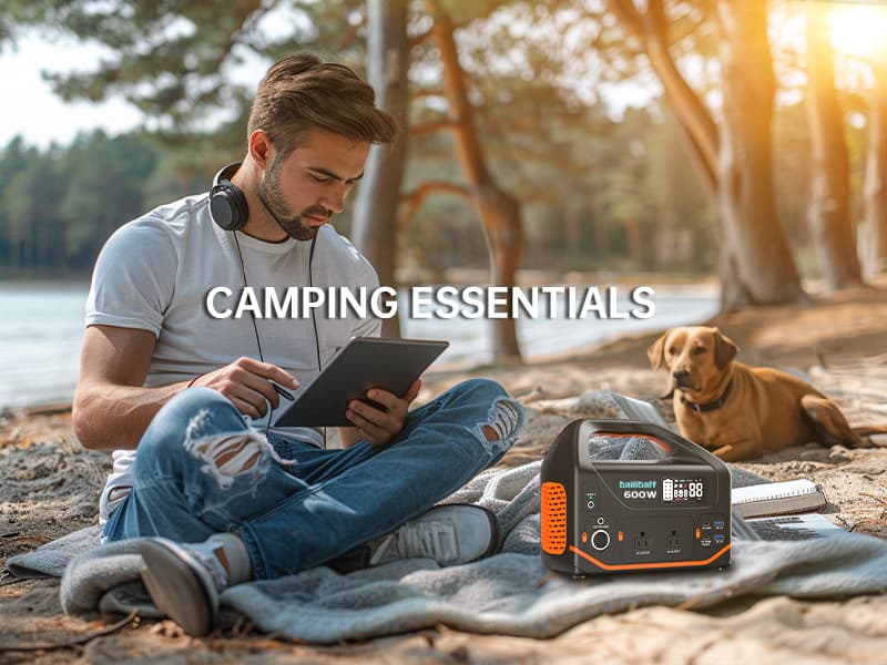 Portable Power Station 600W,293Wh Portable Generator for Home Use, Quiet Generator for Camping Travel Emergency CPAP Survival Backup Outdoor Apartment,100W PD & 110V Pure Sine Wave AC Outlet
