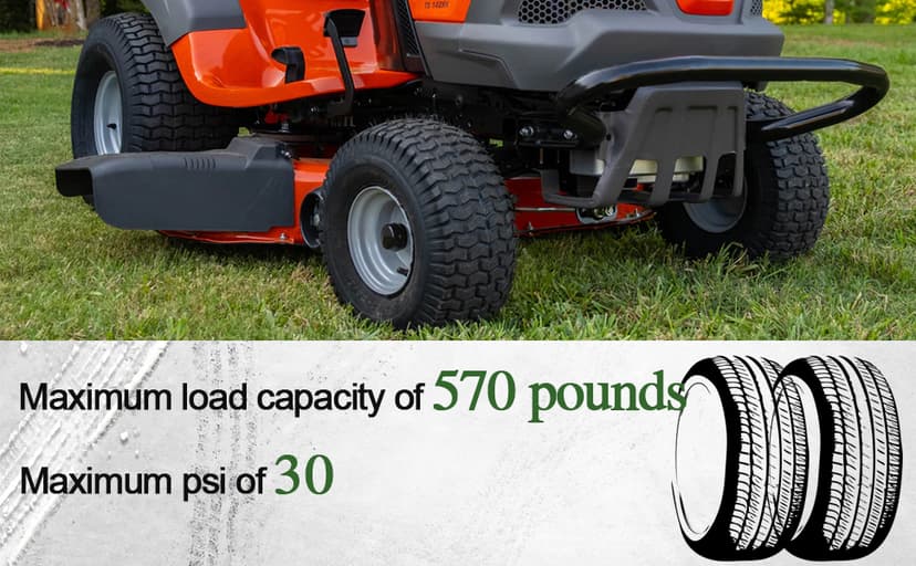 15x6.00-6 Lawn Mower Tire and Wheel Front Tire Compatible with John Deere Craftsman Husqvarna Riding Mowers Lawn Tractors