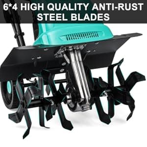 Tiller 13.5AMP Rototiller for Garden Corded Electric Tiller Garden Electric Cultivator 8Inch Depth 16Inch Width Tiller for Garden Yard