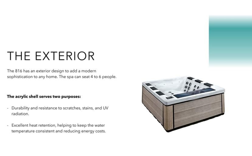 Comfort Hot Tubs - 6 Person Luxury Outdoor Portable Spa - 44 Jets - Above Ground Hot Tub