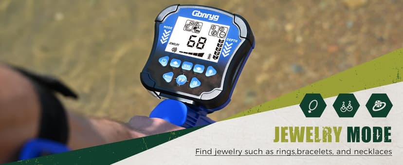 Metal Detector for Adults Waterproof-Professional Higher Accuracy Gold Detector with LCD Display,5 Mode,Advanced DSP Chip 12" Coil Metal Detector