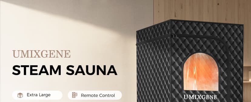 Sauna Box,Portable Sauna for Home use with Ten Aluminium foil Heating Blankets,Personal Steam Sauna with 3L Steamer, 9 Levels, Folding Chair,Extra Large Size (36 * 36 * 71inch)
