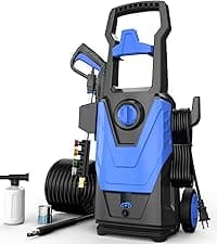 AgiiMan Electric Pressure Washer, 5000PSI Max 3.2GPM Power Washer Electric Powered with 20FT Hose, 4 Nozzles, Foam Cannon, High Pressure Cleaner Machine for Cars, Patios, Driveways, Fences, Navy
