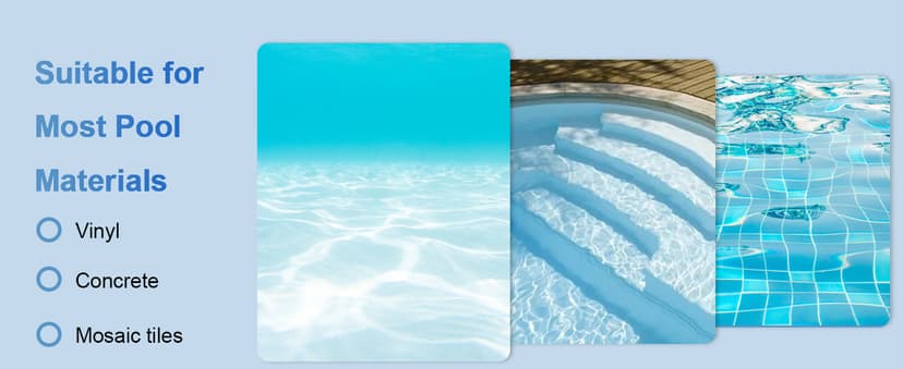 Poolvio 5-in-1 Pool Cleaning Kit - Includes Semi-Deep Skimmer Net, Aluminum Leaf Rake, 20' Pool Brush with 13ft Adjustable Pole