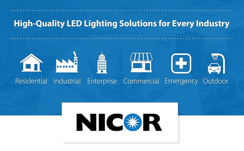 NICOR Lighting 11521 Flood Light, Black