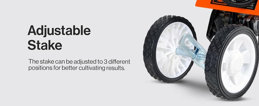 SuperHandy 52cc 2 Stroke Gas Mini Tiller Cultivator - 1.8HP, 4 Adjustable Steel Tines, Forward Rotation, 10" Tilling Width - Ideal for Garden, Lawn, Soil Cultivation, Weed & Digging