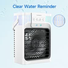 Portable Air Conditioner Cooling Fan with Remote, Quiet with 3 Speeds, 1200ml Evaporative Personal Air Cooler Fan with 3 Mist, 7 Night Light, 8H Timer, Small Air Conditioner for Bedroom Office