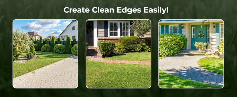 67.3-Inch Sidewalk Manual Lawn Edger, Wheel Rotary Edger, Rotary Shear, Strong 4 Sections Stainless Steel Handle Garden Edger Tool