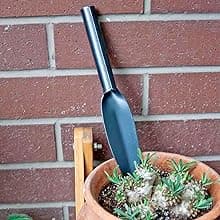 Willow Leaf-Shaped Garden Trowel Tool 12-inch Hand Shovel High-Carbon Steel Material One-Piece Forged Heavy Duty Manual Tool Potting Digging Transplanting Planting Weeding (Grey)