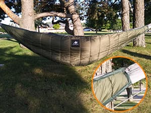 AYAMAYA Single & Double Hammock Underquilt Full Length Big Size Under Quilts for Hammocks, Camping Backpacking Essential, Winter Cold Weather Warm UQ Blanket Bottom Insulation