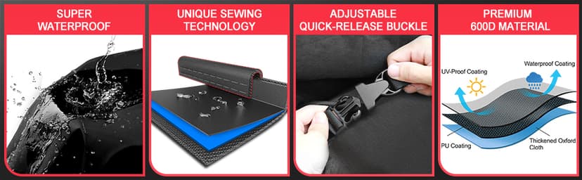 Push Lawn Mower Cover - Walk Behind Lawn Mower Covers Waterproof Heavy Duty, 600D Outdoor Push Mower Cover Universal with Storage Bag for Greenworks, EGO, Craftsman, Husqvarna, Honda and More