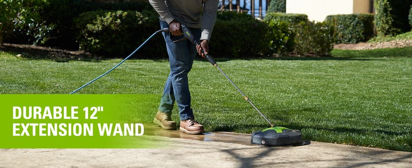 Greenworks 5210902 15" Extension Included Surface Cleaner, Green