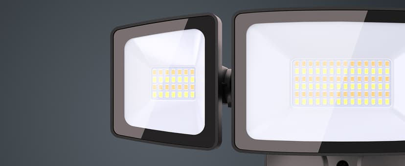 Onforu 55W Smart LED Flood Lights Outdoor, 5500LM, Tunable 2700K-6500K, APP Control, WiFi Alexa Security Lights with Timer & Adjustable 3 Head, IP65 Waterproof for House, Yard, Porch, Garage, Backyard