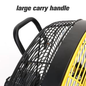 16" Large Solar Rechargeable Floor Fan, 15600 mAh 20W Solar Powered Portable Battery Fan for Home Outdoor Camping Gazebo Chicken Coop Greenhouse Barn, with 360° Adjust Tilt