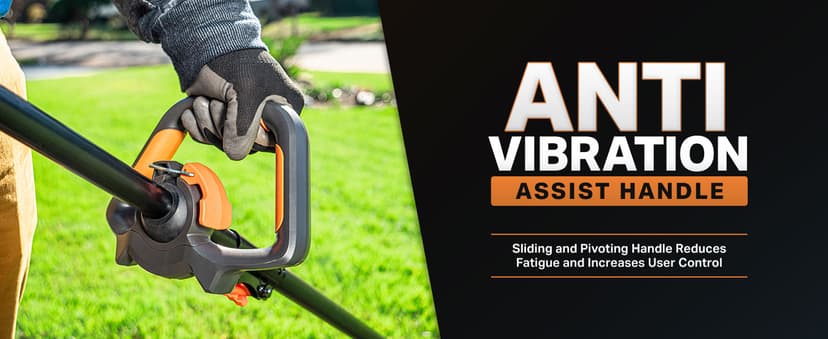 LawnMaster NPTGSP2617A No-Pull Gas Grass Trimmer with Electric Start 26cc 2 Cycle 17-Inch