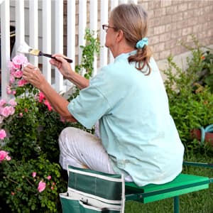 FLINTER Garden Kneeler and Seat, 10.2" Wider Heavy Duty Thick Gardening Bench for Kneeling and Seat - Multifunctional Kneeler Bench, Gardening Gifts for Women, Seniors Grandparents, Green