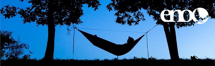 ENO Microtune Structural Ridgeline - Camping Hammock Travel Essentials - Hammock Cord for Preset Lay - Compatible with 1 to 2 Person Portable Hammocks - Sapphire/Grey