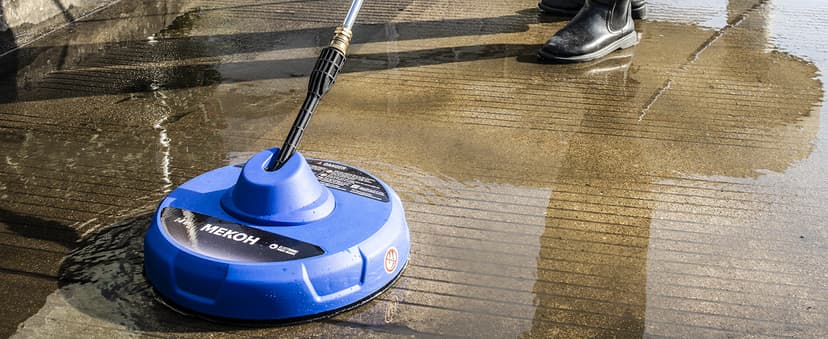 14” Electric Pressure Washer Surface Cleaner Attachment, 2500 PSI Universal Power Washer Accessories for Driveway Sidewalk Deck Patio Concrete Cleaning, 1/4" Quick-Connect, Dual Rotary Nozzles