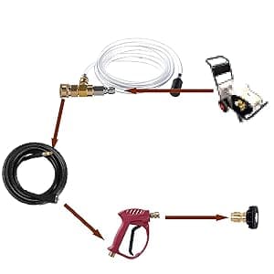 Downstream Injector for Pressure Washer, Power Washer Chemical Injector Kit, Soap Injector, 3/8 Inch Quick Connect, 4000 PSI