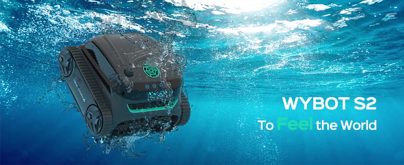 WYBOT S2 Inground Pool Vacuum up to 3230.Sq.ft, Cordless Robotic Pool Cleaner Lasts 210 Mins with Smart Navigation, Dual Filtration, Touch/APP Modes
