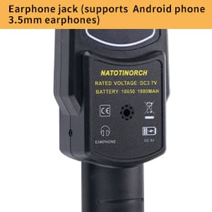 Handheld Metal Detector Wand Rechargeable, Security Wand, for Safety Inspection, Scanning All Metal Products (with Built-in Battery)