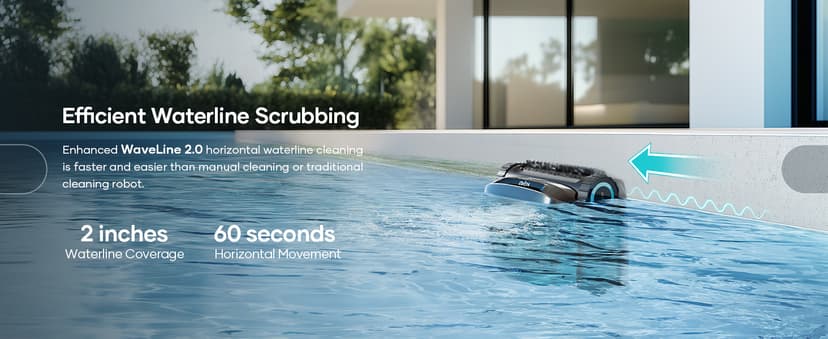 (Upgrade) AIPER Scuba X1 Cordless Robotic Pool Cleaner, 6600 GPH High-Power Suction with Dual-Jet, Multi-Layer Filtration System, Horizontal Waterline Scrubbing, Ideal for Inground Pools