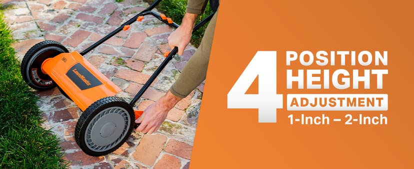 LawnMaster LMRM1602 Push Reel Lawn Mower 16-Inch 5-Blade