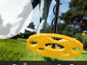 Metal Detector for Adults Waterproof-Professional Higher Accuracy Gold Detector with LCD Display,5 Mode,Advanced DSP Chip 12" Coil(Yellow)