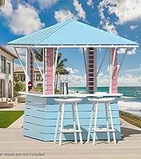 Modern Shade 10'x10' Hardtop Gazebo with Galvanized Steel Roof & 4 LED Lights - Permanent Metal Gazebo Outdoor Pavilion for Backyard, Deck, Garden - All-Weather Patio Cover