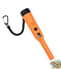Dmyond Metal Detector Pinpointer, Professional Waterproof Handheld Pin Pointer Wand, Search Treasure Pinpointing Finder Probe with 9V Battery for Adults, Kids - Orange