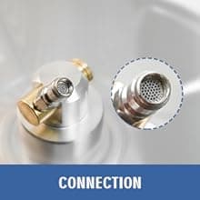 janz 14" Pressure Washer Surface Cleaner with 4 Wheels, Stainless Steel Housing, 1/4" Quick Plug, 2 Extension Wands, 2 Replacement Nozzles and 3 Spray Nozzles, 4000 PSI