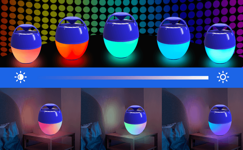 Bluetooth Pool & Hot Tub Speaker with Colorful Lights & 360 Surround Sound, IP68 Waterproof Floating Speaker, Up to 85ft Bluetooth Range