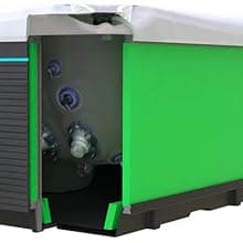 Dallas 6 - Person 82 - Jet Acrylic Hot Tub with LED Lights, Ozonator, and Cover in Ice White