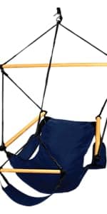 Hammaka Hanging Hammock Air Chair, Wooden Dowels, Tan