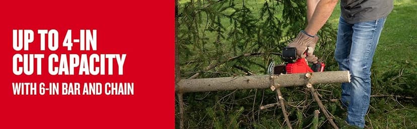 CRAFTSMAN V20 Cordless Pruning Saw, 6" Chain, Small Chainsaw with Battery and Charger Included (CMCCS320D1)